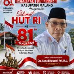 Keluarga Besar Kecamatan Gondanglegi Kabupaten Malang Mengucapkan Selamat Menyambut HUT RI Ke 81